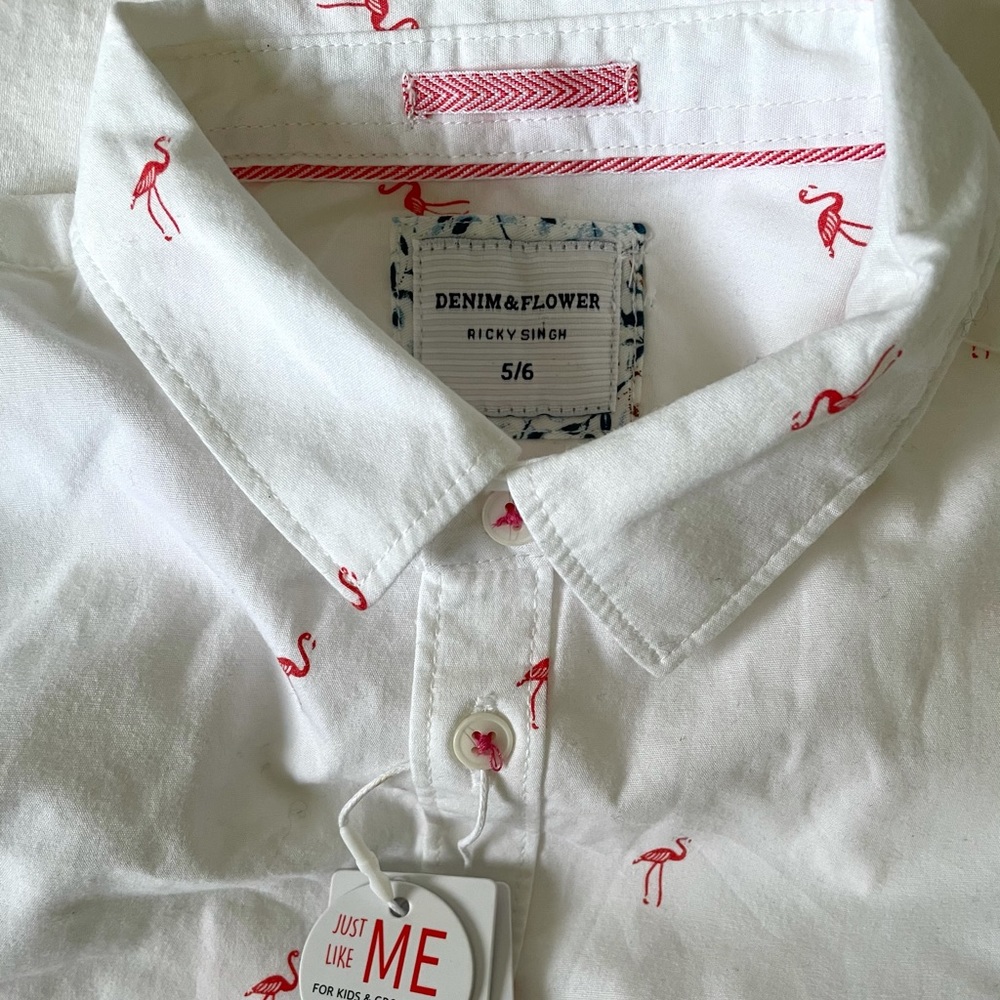 NWT Boys flamingo shirt
